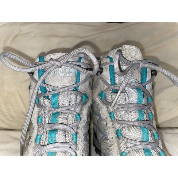 The North Face Women Mid Goretex Waterproof Hiking Boots Turquoise Gray 7.5 - Picture 4 of 12